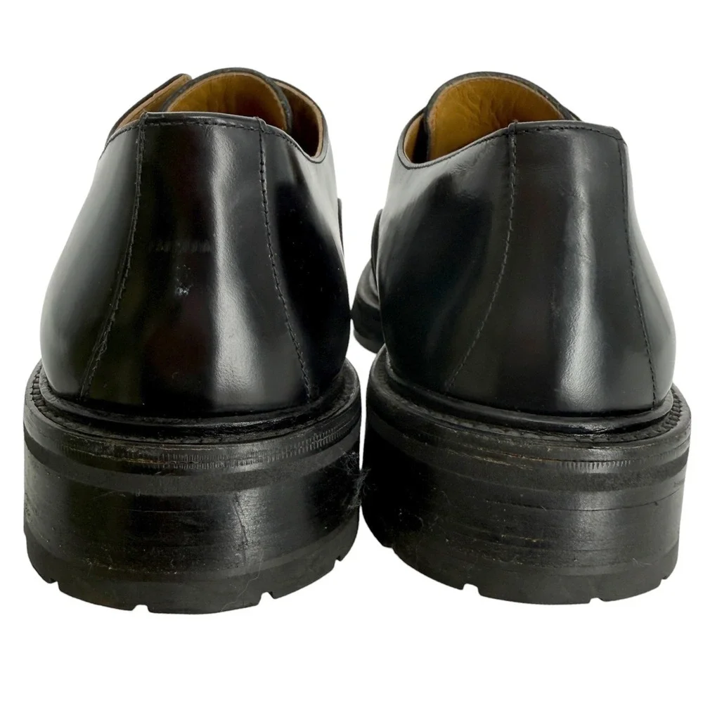 To Boot New York Apron Toe Derby Shoes Men 10.5 Black Leather Chunky Lug Sole